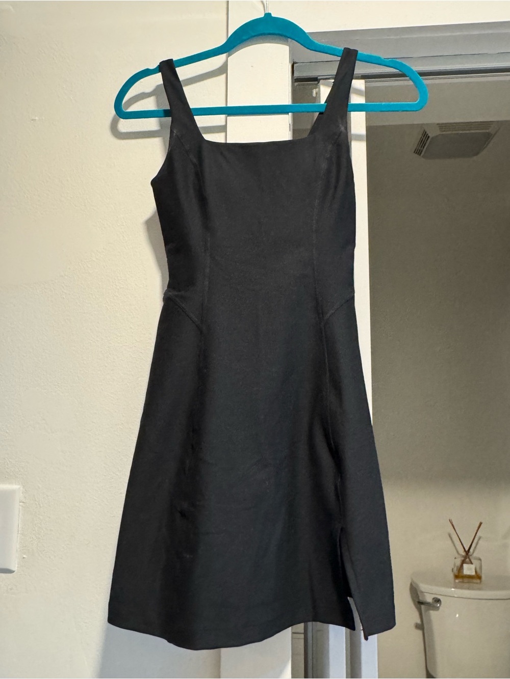 Abercrombie & Fitch YPB SculptLUX Black Square-Neck Mini Tennis Skort Dress